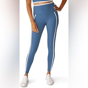 Beyond Yoga New Moved leggings, blue and white, medium